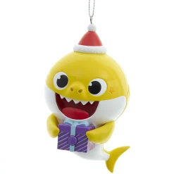 The Jolly Christmas Shop 4" Baby Shark Ollie Musical Christmas Ornament BK1212