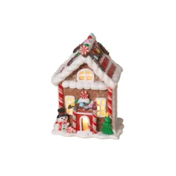 New The Jolly Christmas Shop 5.5" Battery Operated Claydough Gingerbread House 2599290