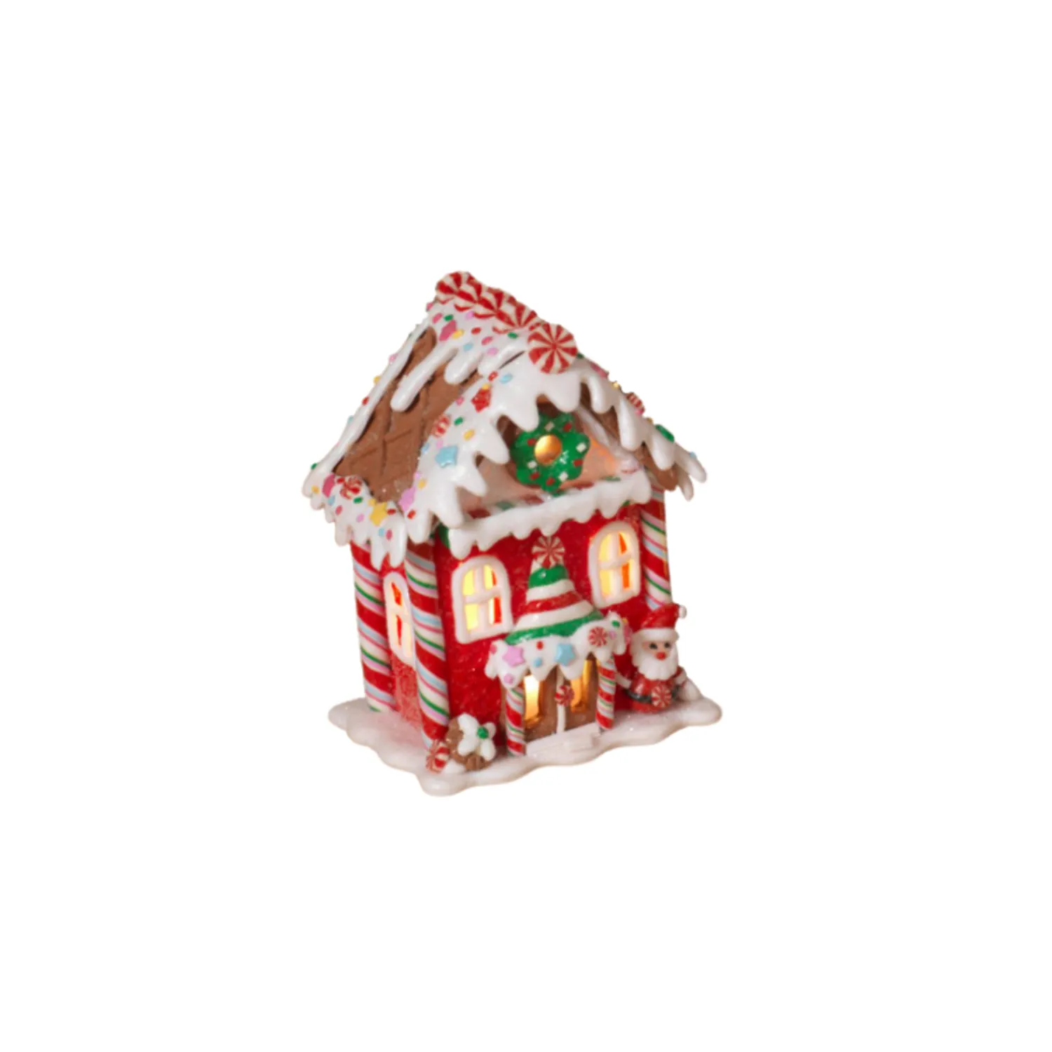 New The Jolly Christmas Shop 5.5" Battery Operated Claydough Gingerbread House 2599290