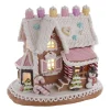 Hot The Jolly Christmas Shop 9" Battery Operated LED Lighted Claydough Gingerbread Cake Christmas House GBJ0010