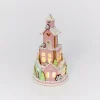 Hot The Jolly Christmas Shop 13.5" Battery Operated Lighted Claydough Pastel Tiered Gingerbread House Christmas Figure 2549820