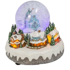 Clearance The Jolly Christmas Shop 6.7" Battery Operated Musical Town Scene Spinning Water Globe Christmas Decoration 2599670