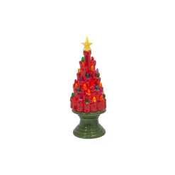 Online The Jolly Christmas Shop 12.9" Battery Operated Red And Green Or White Ceramic Christmas Tree Figure 2598020