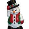 Clearance The Jolly Christmas Shop 18" Blow Mold Snowman Lighted Christmas Decoration C3582