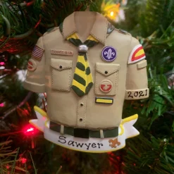 Online The Jolly Christmas Shop 3.5" Boy Scout Shirt Personalized Christmas Ornament BS2202B