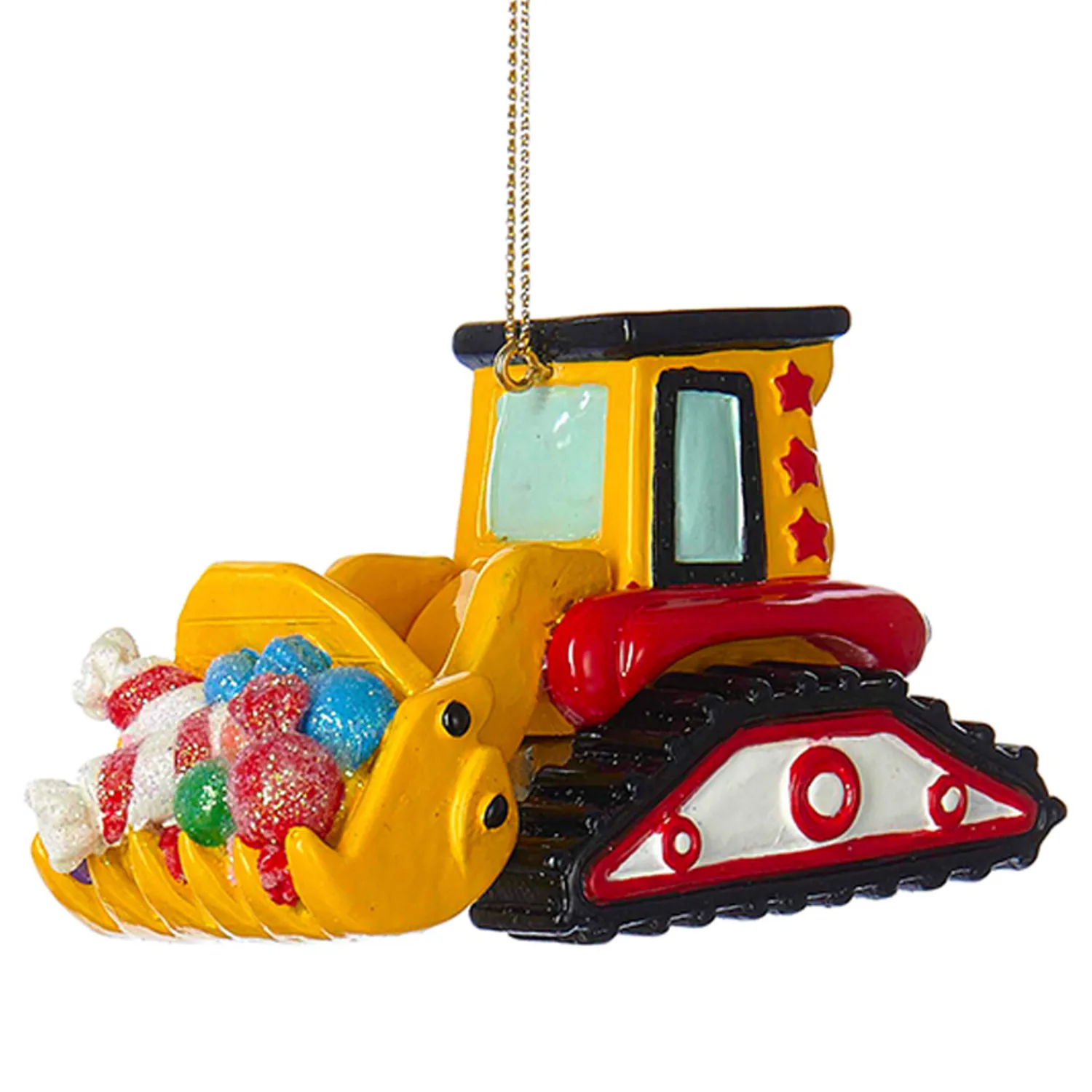 Discount The Jolly Christmas Shop 3.8" Candy Filled Construction Vehicle Ornament D3077