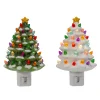 The Jolly Christmas Shop 6.1" Ceramic Christmas Tree Plug-In Christmas Night Light 2594380