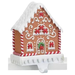 Outlet The Jolly Christmas Shop 7.75" Claydough Gingerbread House Christmas Stocking Holder 9742090