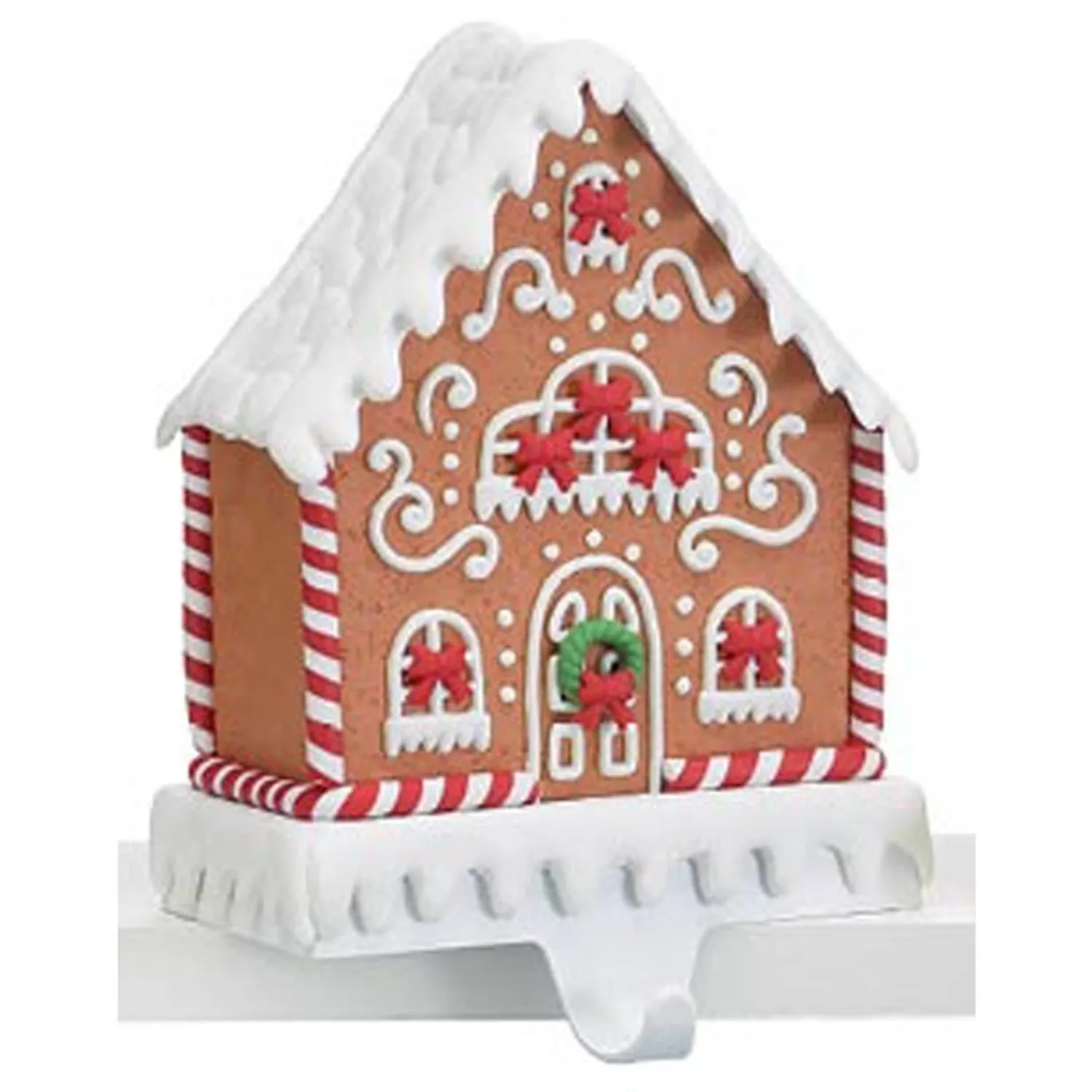 Outlet The Jolly Christmas Shop 7.75" Claydough Gingerbread House Christmas Stocking Holder 9742090