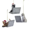 Best The Jolly Christmas Shop 3.25" Computer Cat With Santa Hat Christmas Ornament E0600