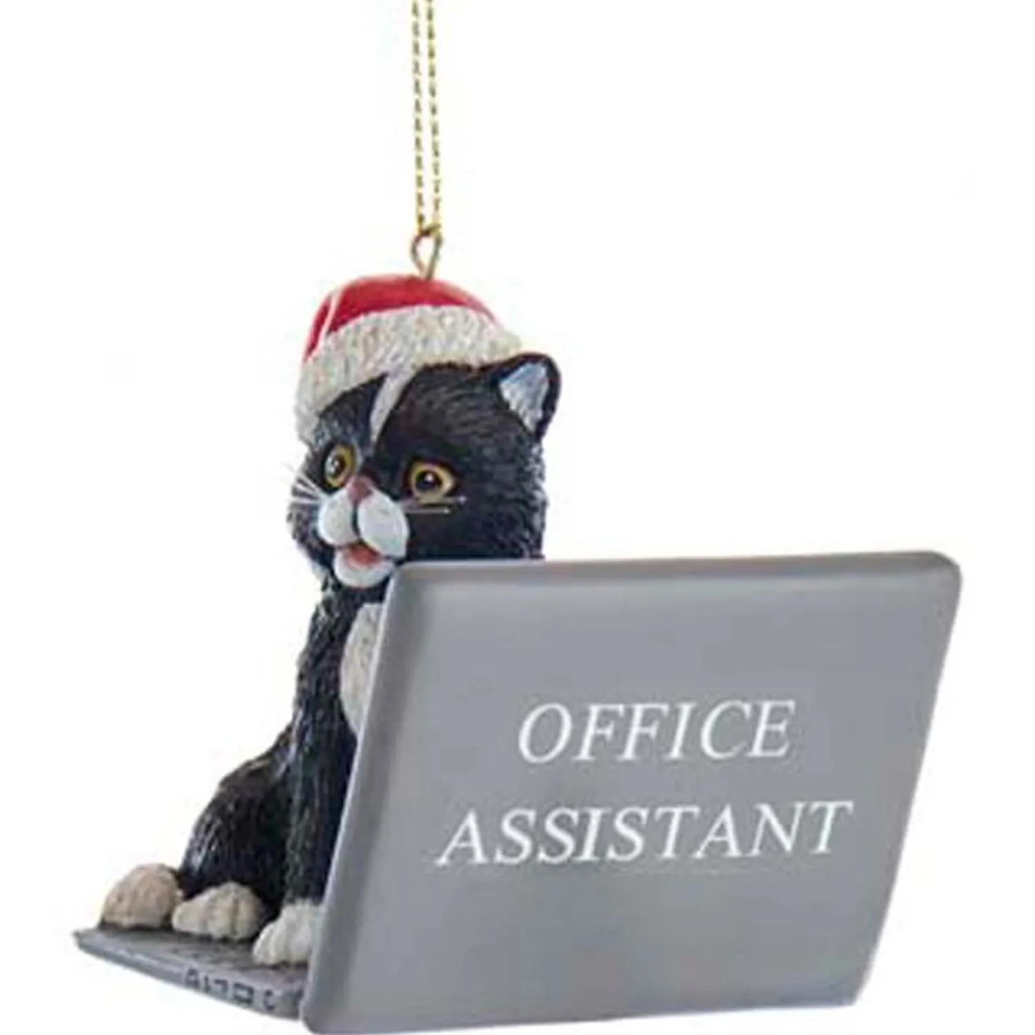 Best The Jolly Christmas Shop 3.25" Computer Cat With Santa Hat Christmas Ornament E0600