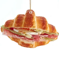 Clearance The Jolly Christmas Shop 5.3" Croissant Sandwich Bread Christmas Ornament D3958