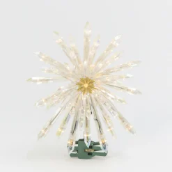 Best The Jolly Christmas Shop 13.5" Electric Lighted Glittered Crystal Starburst Christmas Tree Topper 2619000