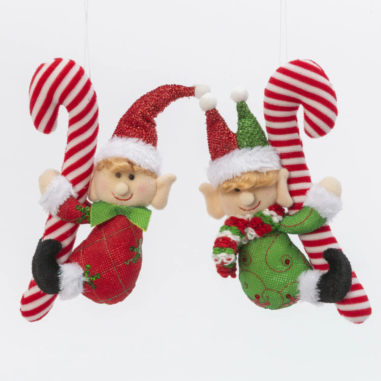Online The Jolly Christmas Shop 11.8" Elf Holding Candy Cane Christmas Ornament 2618180