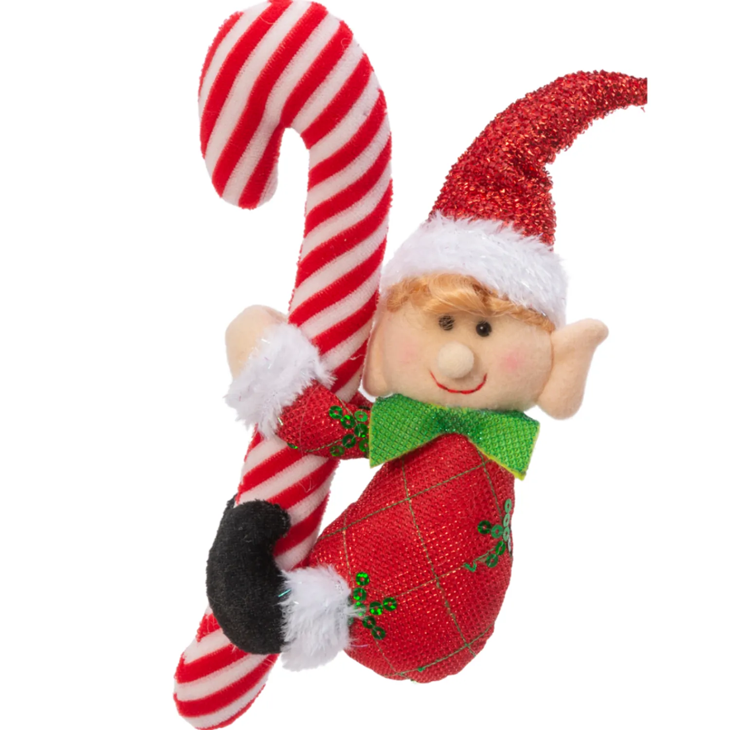 Online The Jolly Christmas Shop 11.8" Elf Holding Candy Cane Christmas Ornament 2618180