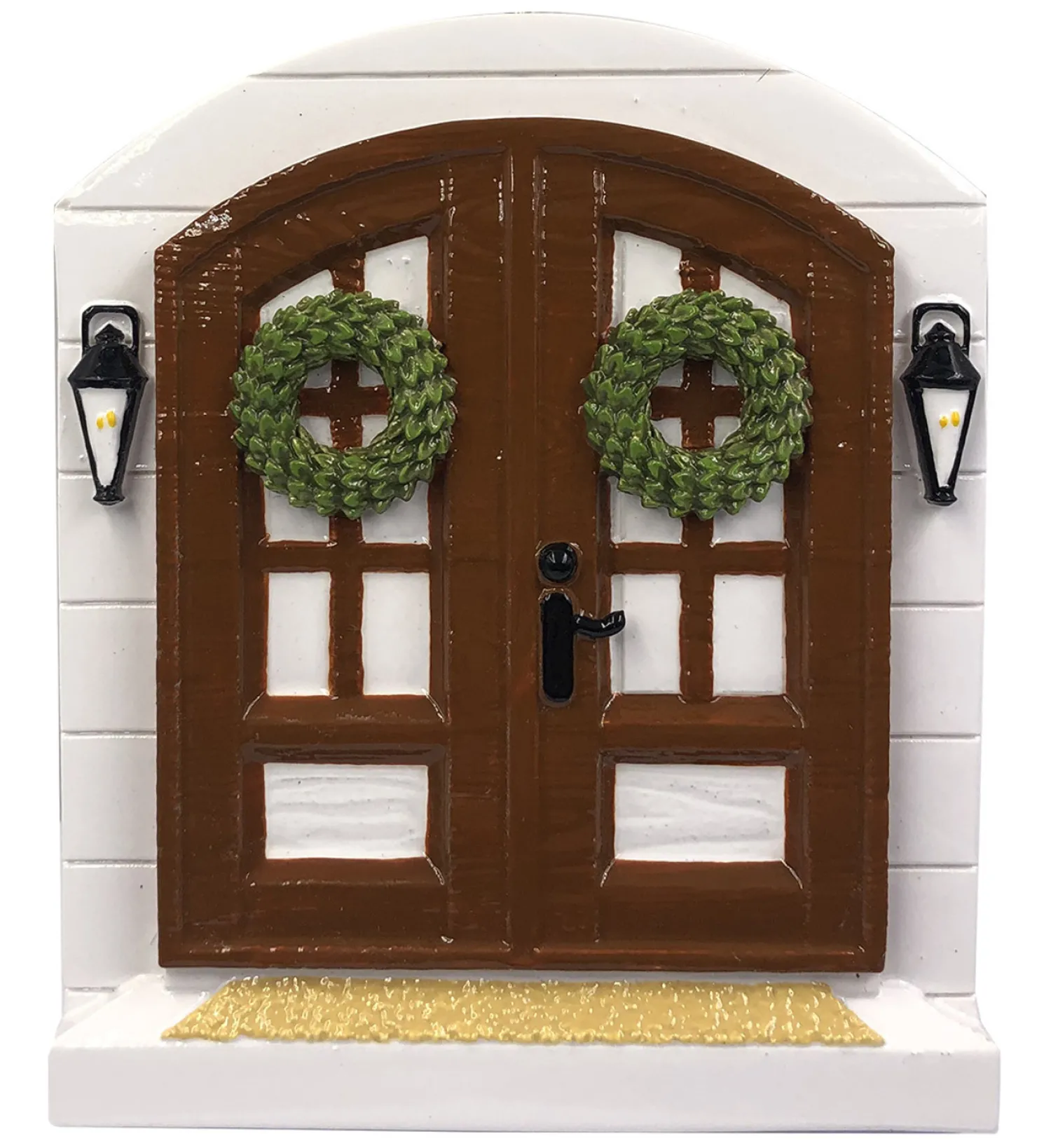 Best The Jolly Christmas Shop 4.25" Farm House Door Personalized Christmas Ornament OR2140