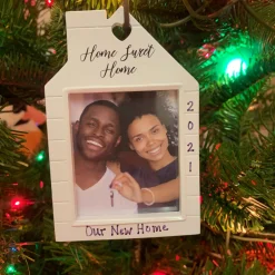 Sale The Jolly Christmas Shop 4.5" Figural New Home Personalized Christmas Ornament PF2164