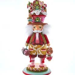 Discount The Jolly Christmas Shop 18" Hollywood Nutcrackers Lighted Gingerbread House Hat Christmas Nutcracker HA0617
