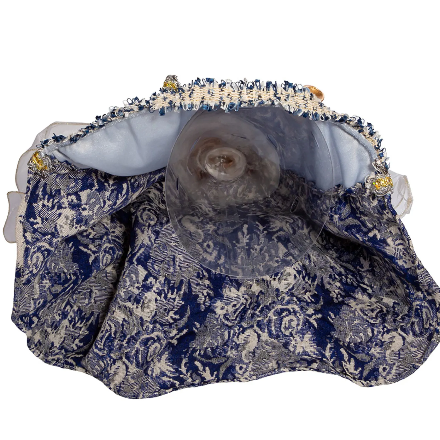 Hot The Jolly Christmas Shop 17" Indigo Blue Delft Angel Christmas Tree Topper J6099
