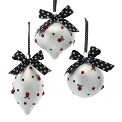 Discount The Jolly Christmas Shop 5" Ladybug Ball Glass Christmas Ornament T3001