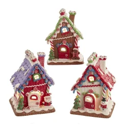 Online The Jolly Christmas Shop 8" LED Lighted Cottage Style Gingerbread House Christmas Decoration GBJ0021