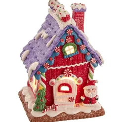 Online The Jolly Christmas Shop 8" LED Lighted Cottage Style Gingerbread House Christmas Decoration GBJ0021