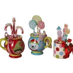 Outlet The Jolly Christmas Shop 9" Lifesize Hot Cocoa In Mug With Candy Christmas Decoration 2657570