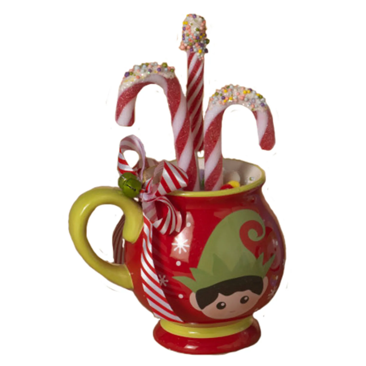Outlet The Jolly Christmas Shop 9" Lifesize Hot Cocoa In Mug With Candy Christmas Decoration 2657570