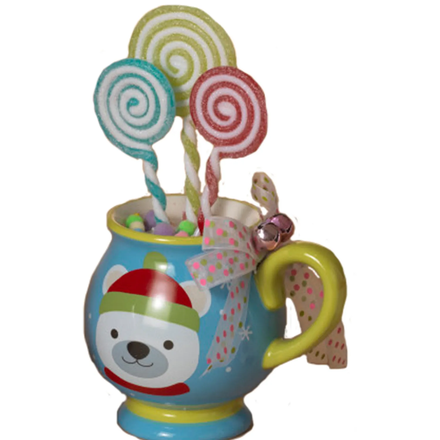 Outlet The Jolly Christmas Shop 9" Lifesize Hot Cocoa In Mug With Candy Christmas Decoration 2657570