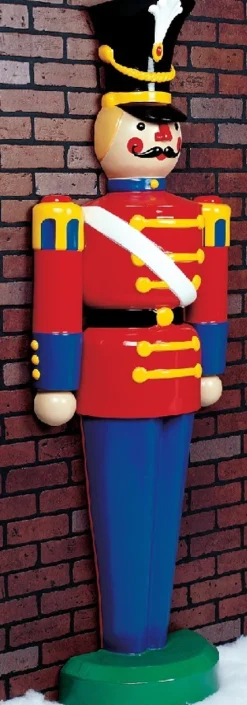 Clearance The Jolly Christmas Shop 6' Live Form Standing Half Toy Soldier Outdoor Christmas Decoration