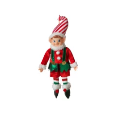 Hot The Jolly Christmas Shop 10.75" Metallic Red And White Elf Christmas Ornament 2617580