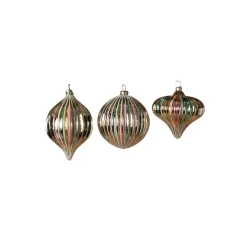 New The Jolly Christmas Shop 4.5" 100MM Iridescent Glass Ball Christmas Ornament 2616630