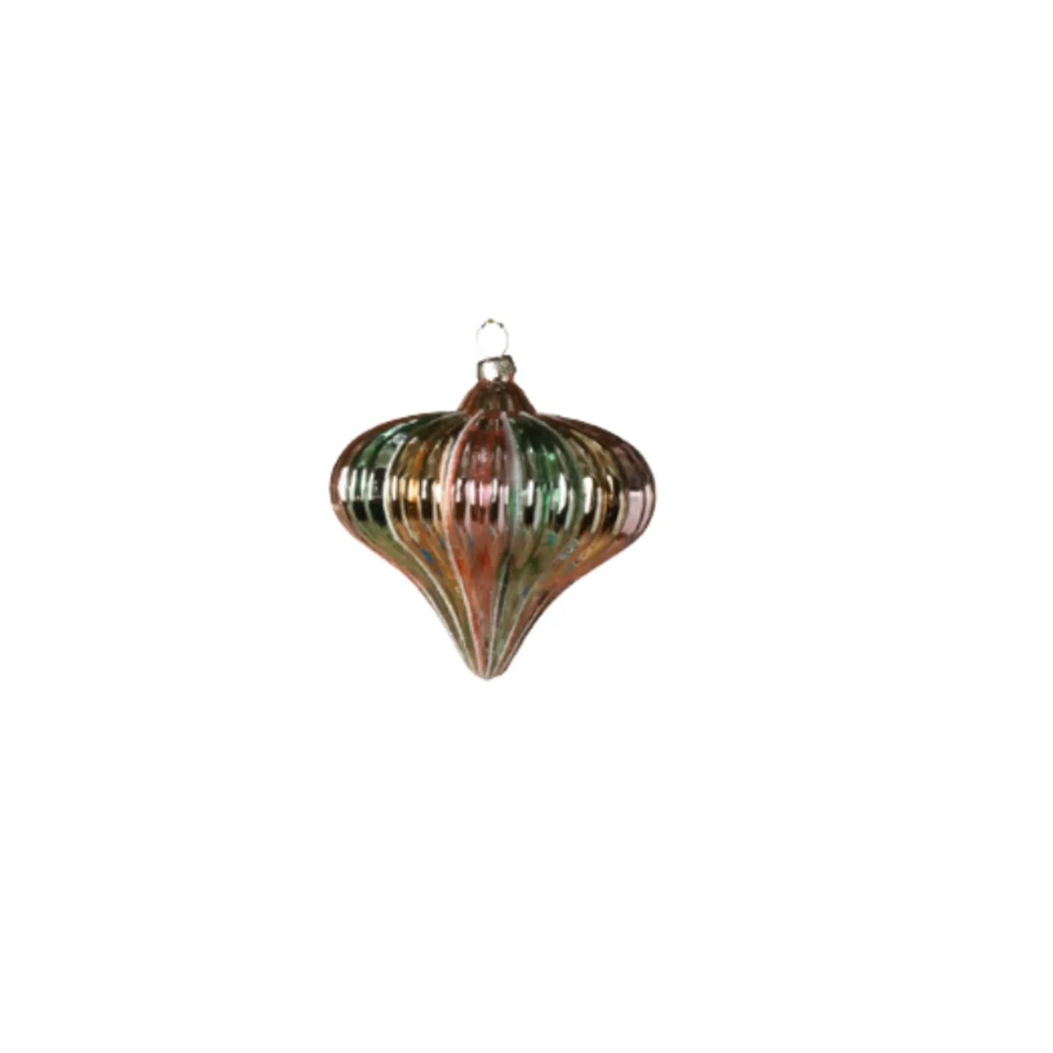 New The Jolly Christmas Shop 4.5" 100MM Iridescent Glass Ball Christmas Ornament 2616630
