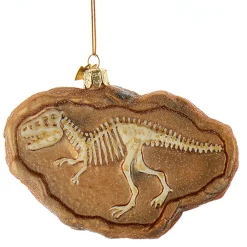 Hot The Jolly Christmas Shop 4.75" Noble Gems Dinosaur Fossil Glass Christmas Ornament NB1726