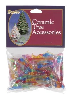 Hot The Jolly Christmas Shop 250 Pack 1/4" Mini Twist Pin Multi Color Ceramic Tree Plastic Replacement Light Bulbs P0661
