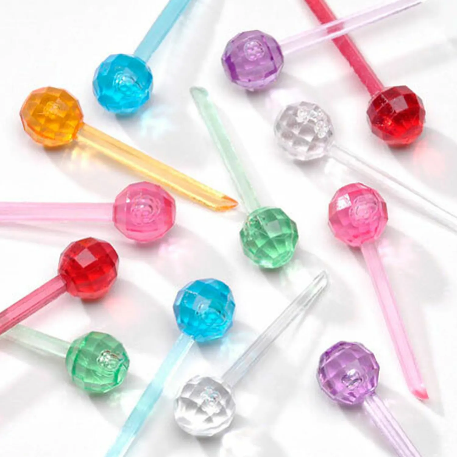 The Jolly Christmas Shop 250 Pack 1/4" Multi Color Ceramic Tree Plastic Replacement Medium Globe Pins P0660