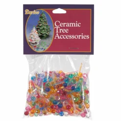 The Jolly Christmas Shop 250 Pack 1/4" Multi Color Ceramic Tree Plastic Replacement Medium Globe Pins P0660