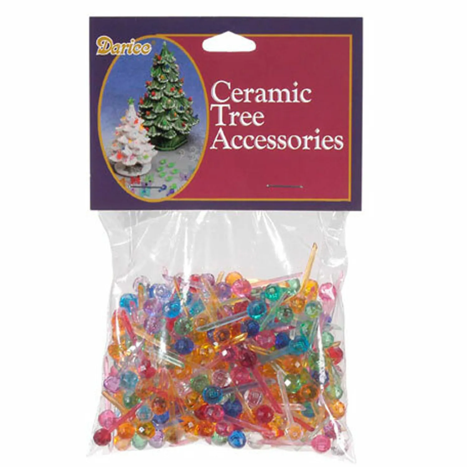 The Jolly Christmas Shop 250 Pack 1/4" Multi Color Ceramic Tree Plastic Replacement Medium Globe Pins P0660
