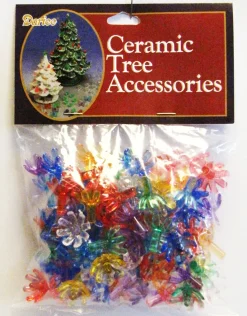 Outlet The Jolly Christmas Shop 100 Pack 5/8" Multi Color Ceramic Tree Plastic Replacement Flower Pins P0669