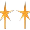 Clearance The Jolly Christmas Shop 2 Pack Gold Ceramic Tree Plastic Replacement Star P0681