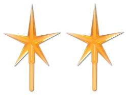 Clearance The Jolly Christmas Shop 2 Pack Gold Ceramic Tree Plastic Replacement Star P0681