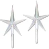 Outlet The Jolly Christmas Shop 2 Pack Large Clear Iridescent Ceramic Tree Plastic Replacement Star P0679