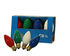 New The Jolly Christmas Shop 4 Pk Multi Color C9 Replacement Bulbs