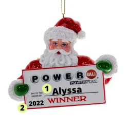 Sale The Jolly Christmas Shop 3" Power Ball Santa Personalized Christmas Ornament PB2221