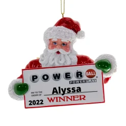 Sale The Jolly Christmas Shop 3" Power Ball Santa Personalized Christmas Ornament PB2221