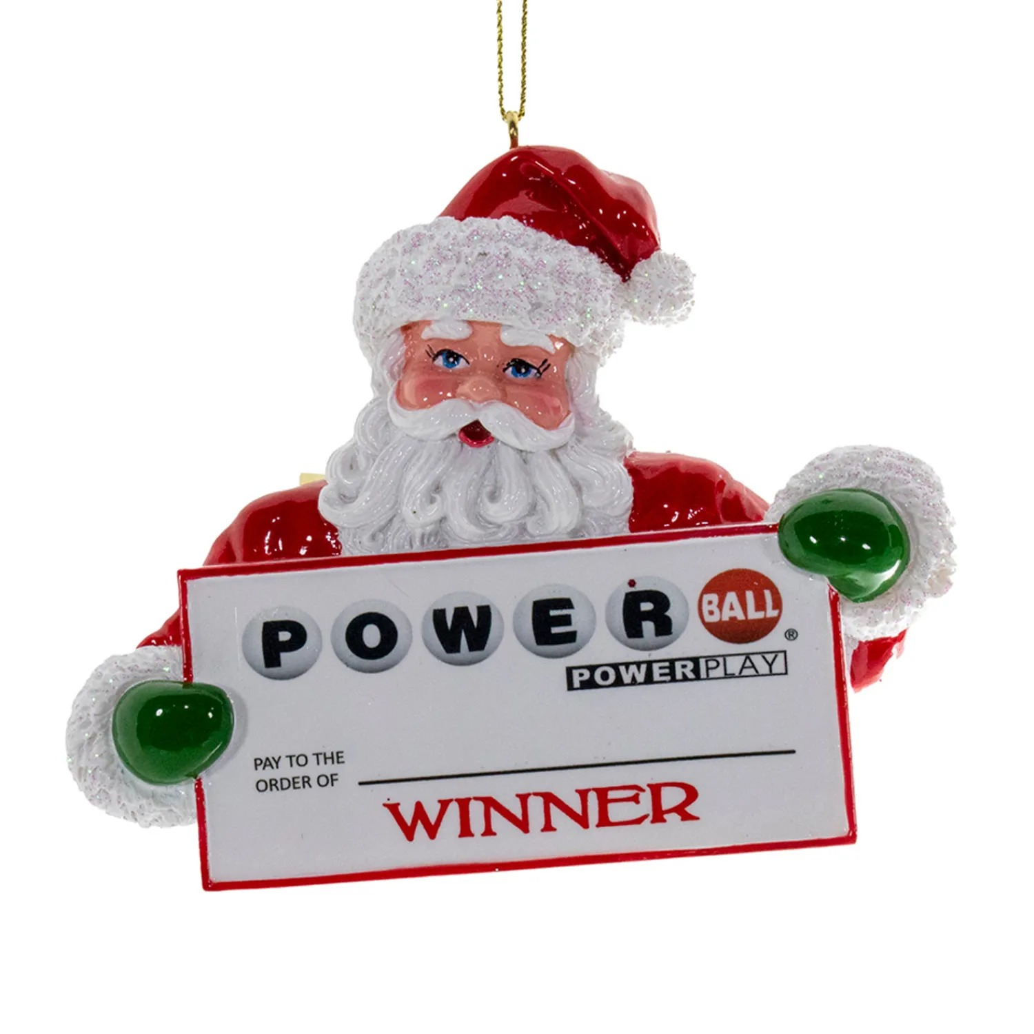 Sale The Jolly Christmas Shop 3" Power Ball Santa Personalized Christmas Ornament PB2221