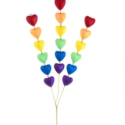 Outlet The Jolly Christmas Shop 29.5" Rainbow Pride Glittered Heart Christmas Tree Spray C4932