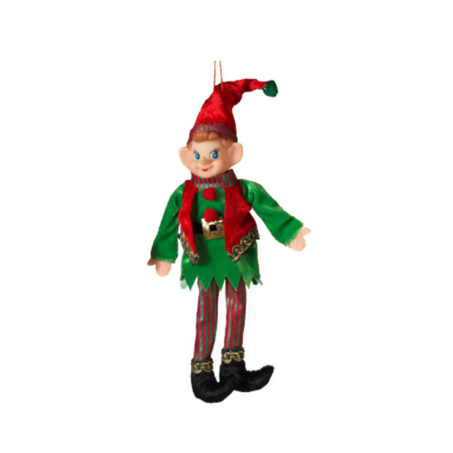 Clearance The Jolly Christmas Shop 11" Red And Green Elf Christmas Ornament 2617590