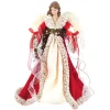 Discount The Jolly Christmas Shop 16" Red And Ivory Angel Christmas Tree Topper UL2218