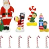Best The Jolly Christmas Shop 60" Santa And Elf 10 Piece Lighted Christmas Blow Mold Set